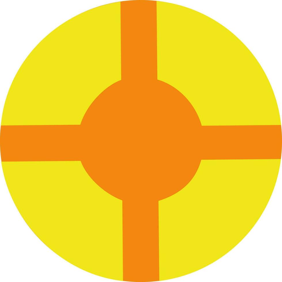 Stamp in yellow and orange color. vector