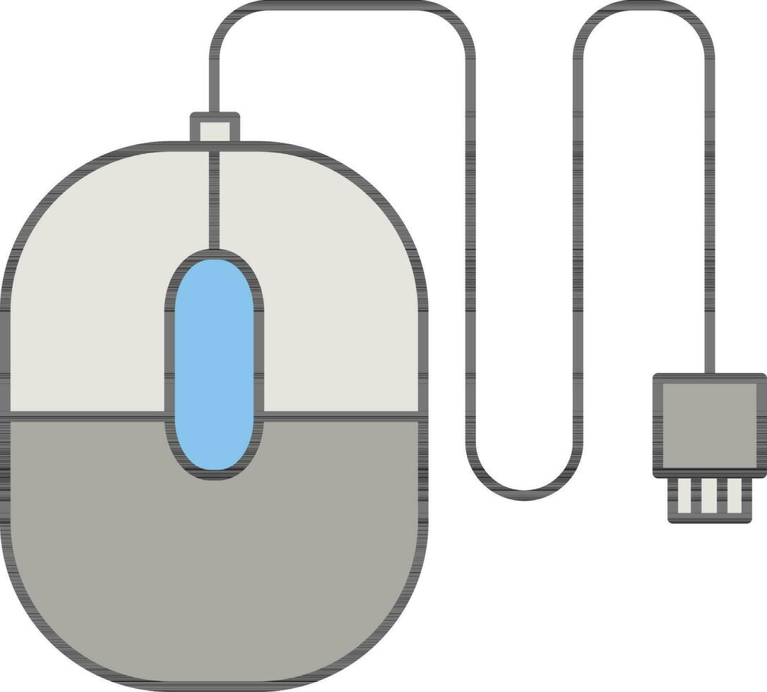 digital ratón icono en gris color. vector