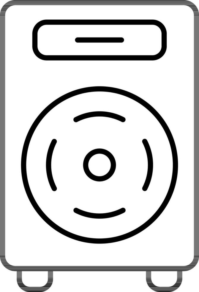 Flat style Speaker icon in line art. vector