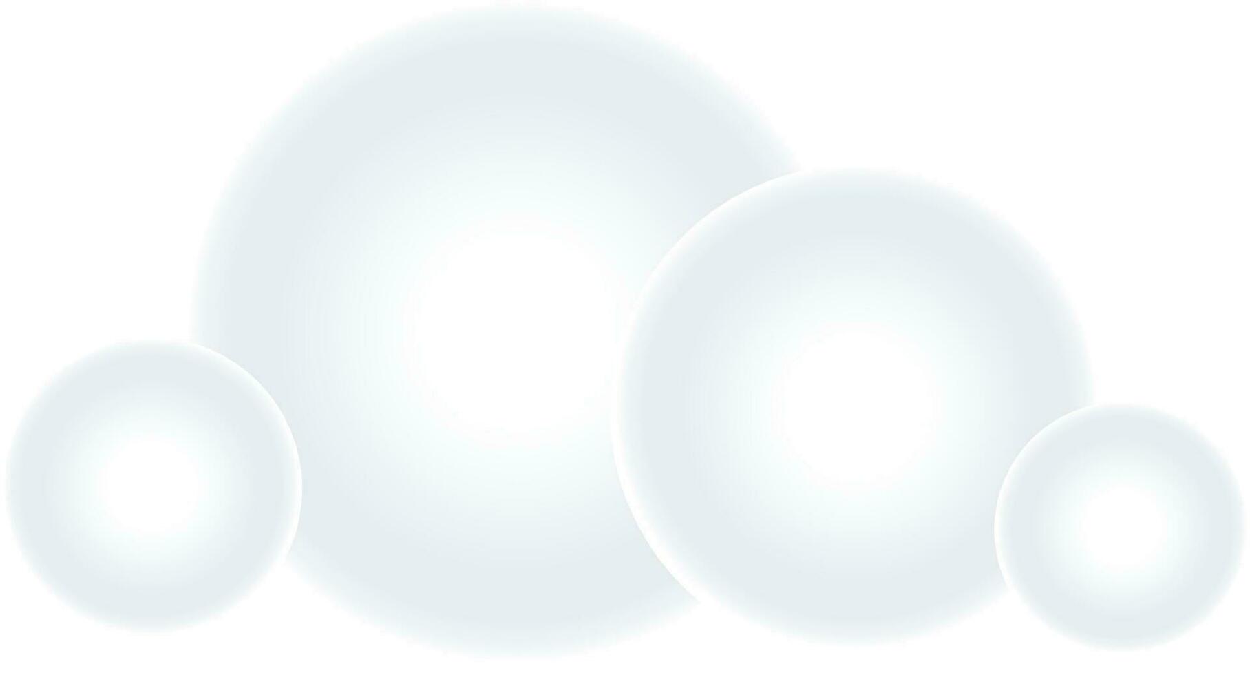 Glossy Cloud on White Background. vector