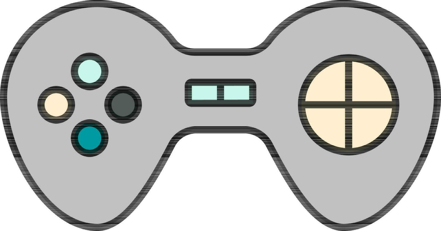 gamepad icono en gris color. vector