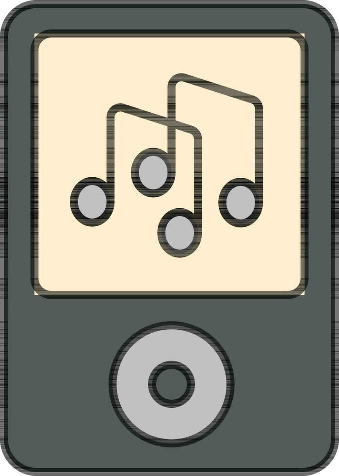 mp3 jugador icono en gris color. vector