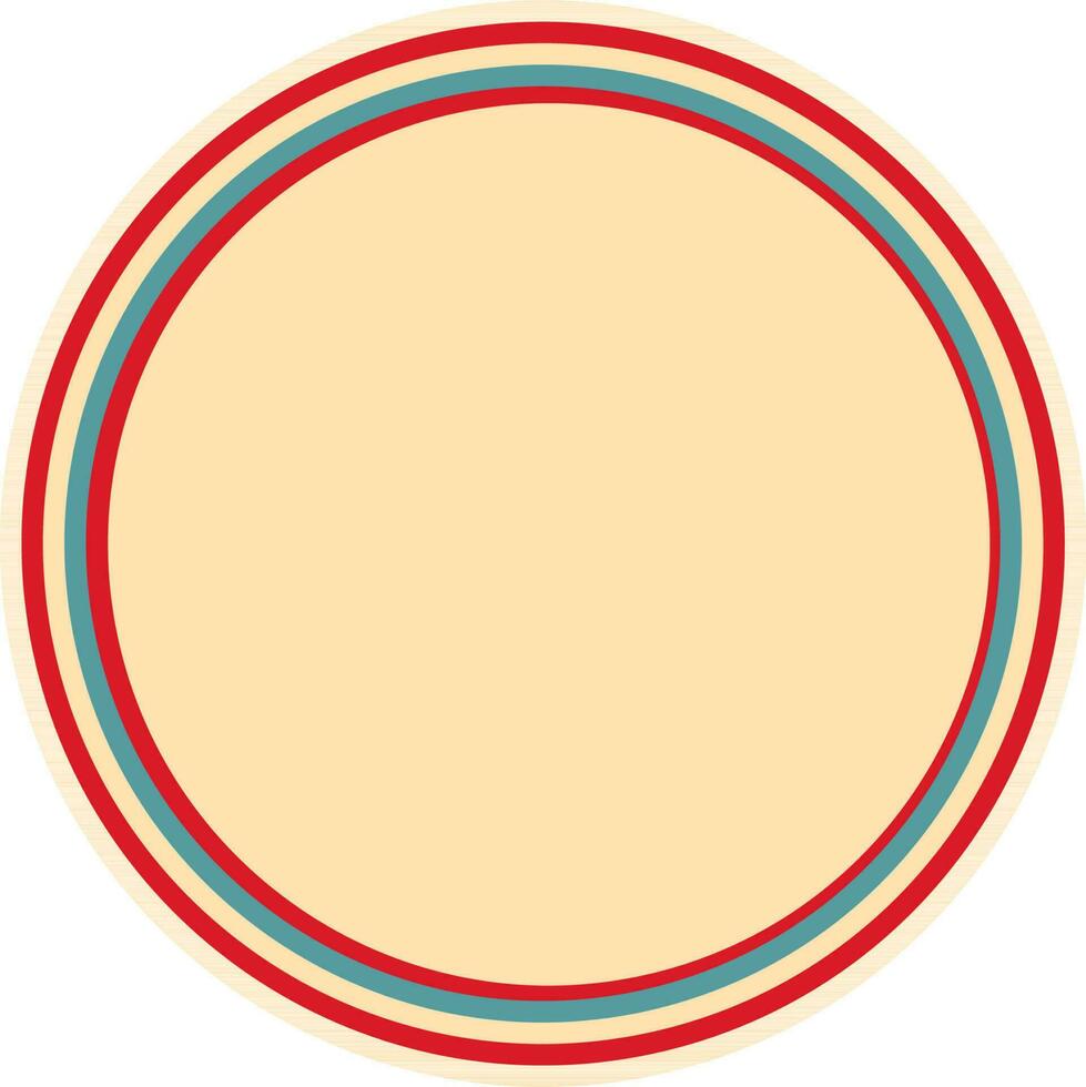 Circular frame made with colorful rings. vector