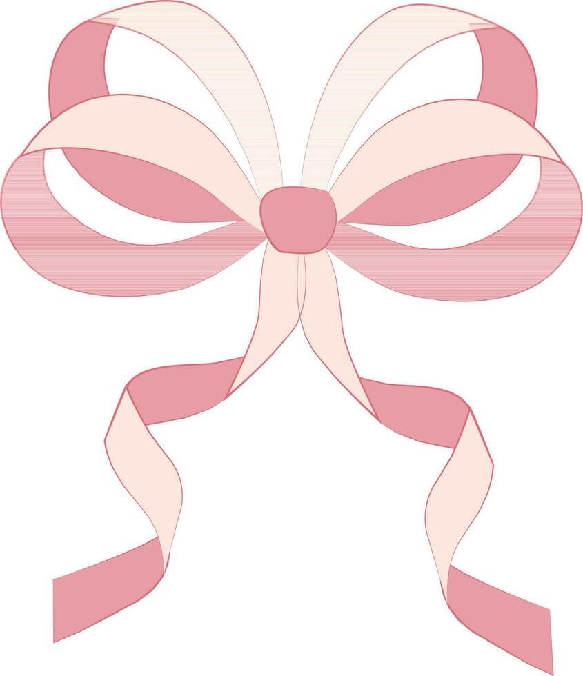 Curved shape ribbon icon. vector