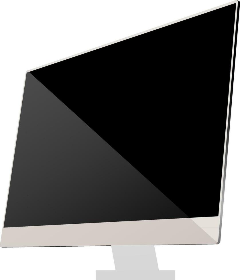 3d modern lcd tv on white background. vector