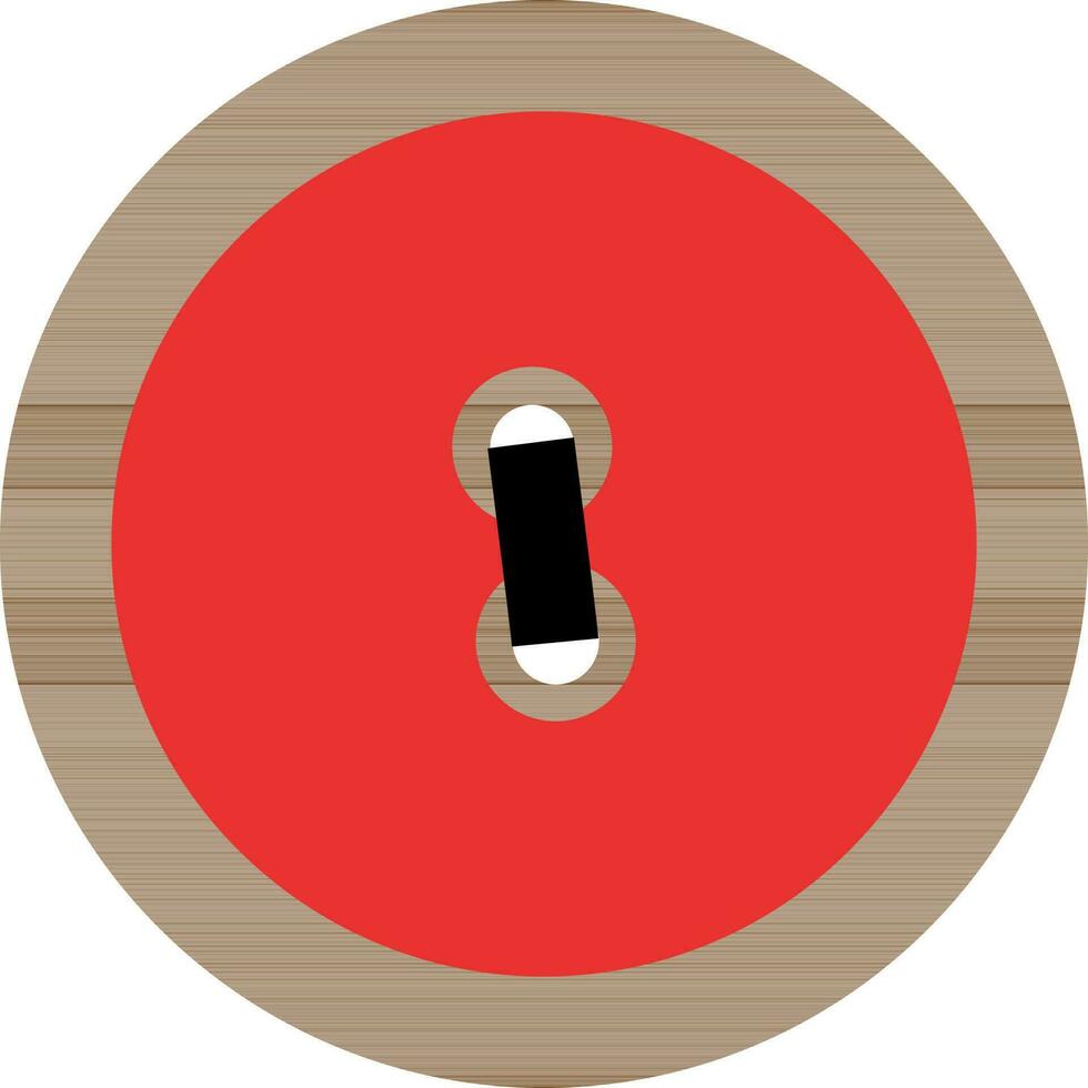 Isolated icon of a sewing button. vector