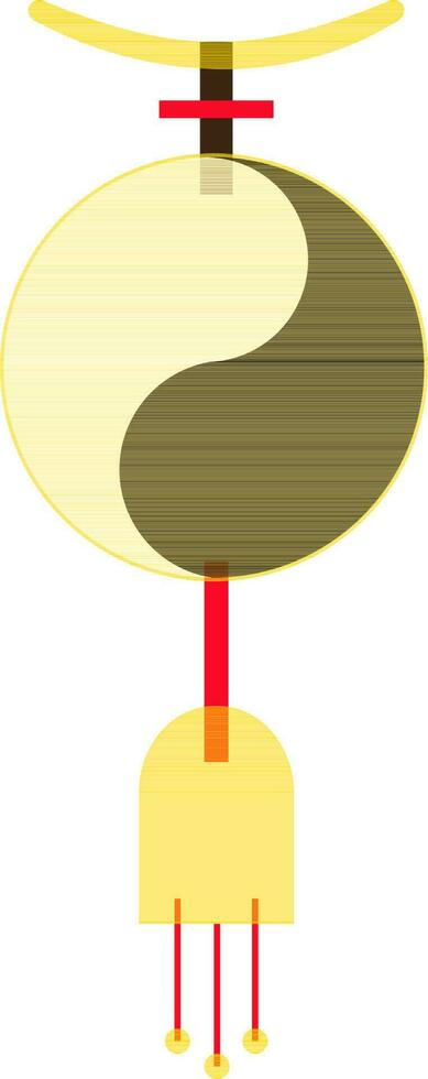 Yin and yang style of chinese icon for decoration. vector