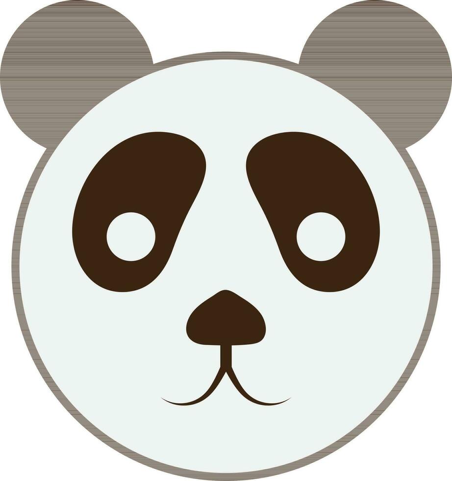 linda panda oso cara icono en aislado. vector