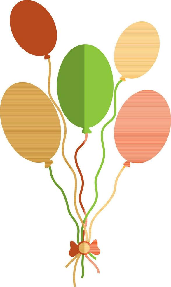 Colorful bunch of balloons flying. vector