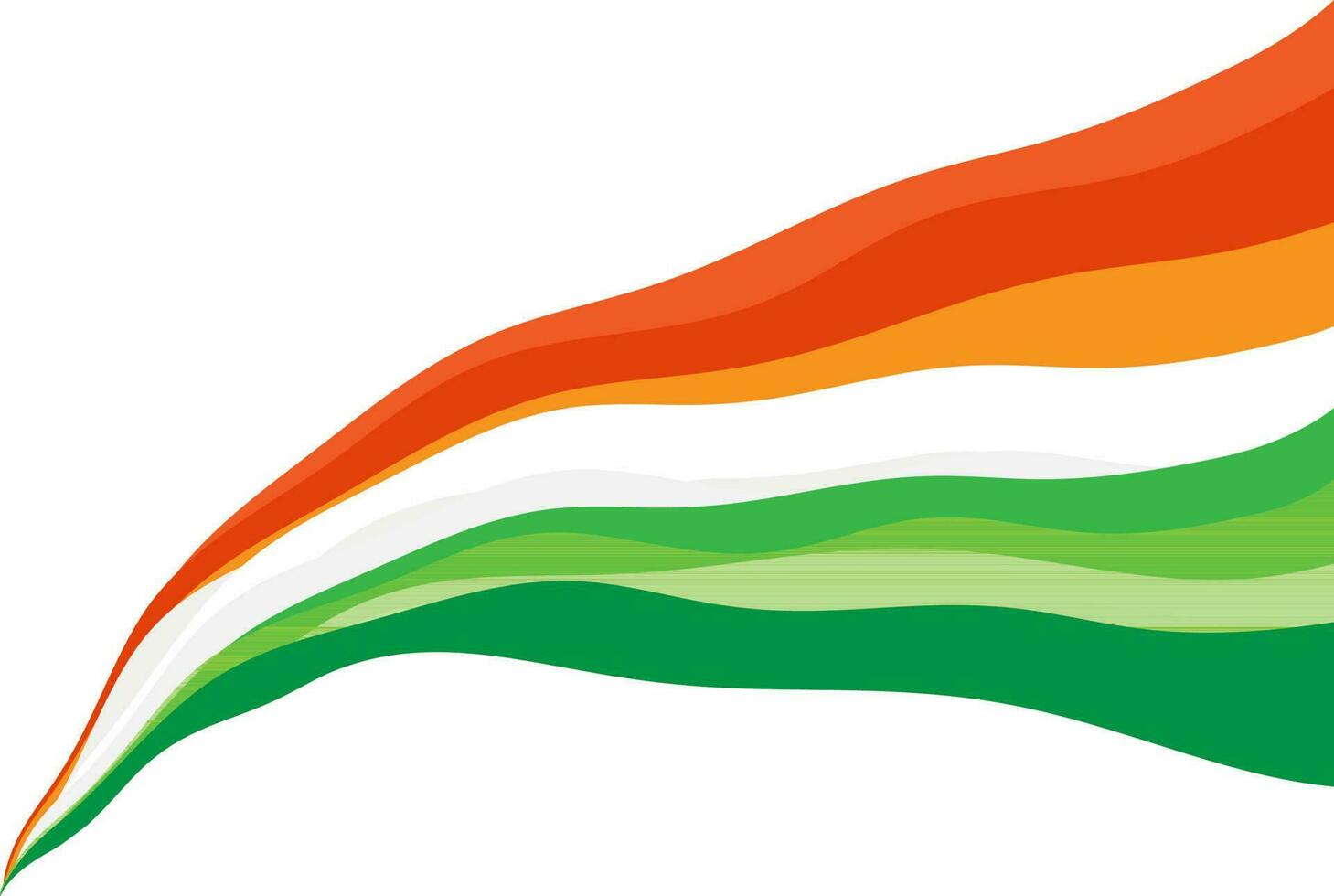 Indian flyer flag on white background. vector