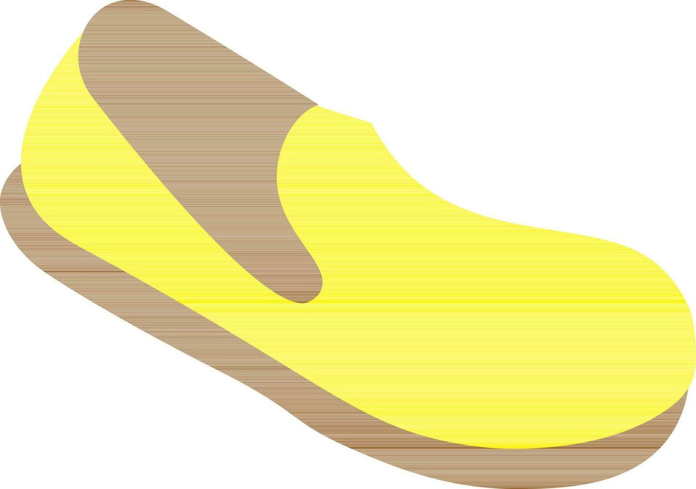 Yellow and Brown Shoes Icon in Flat Style. vector