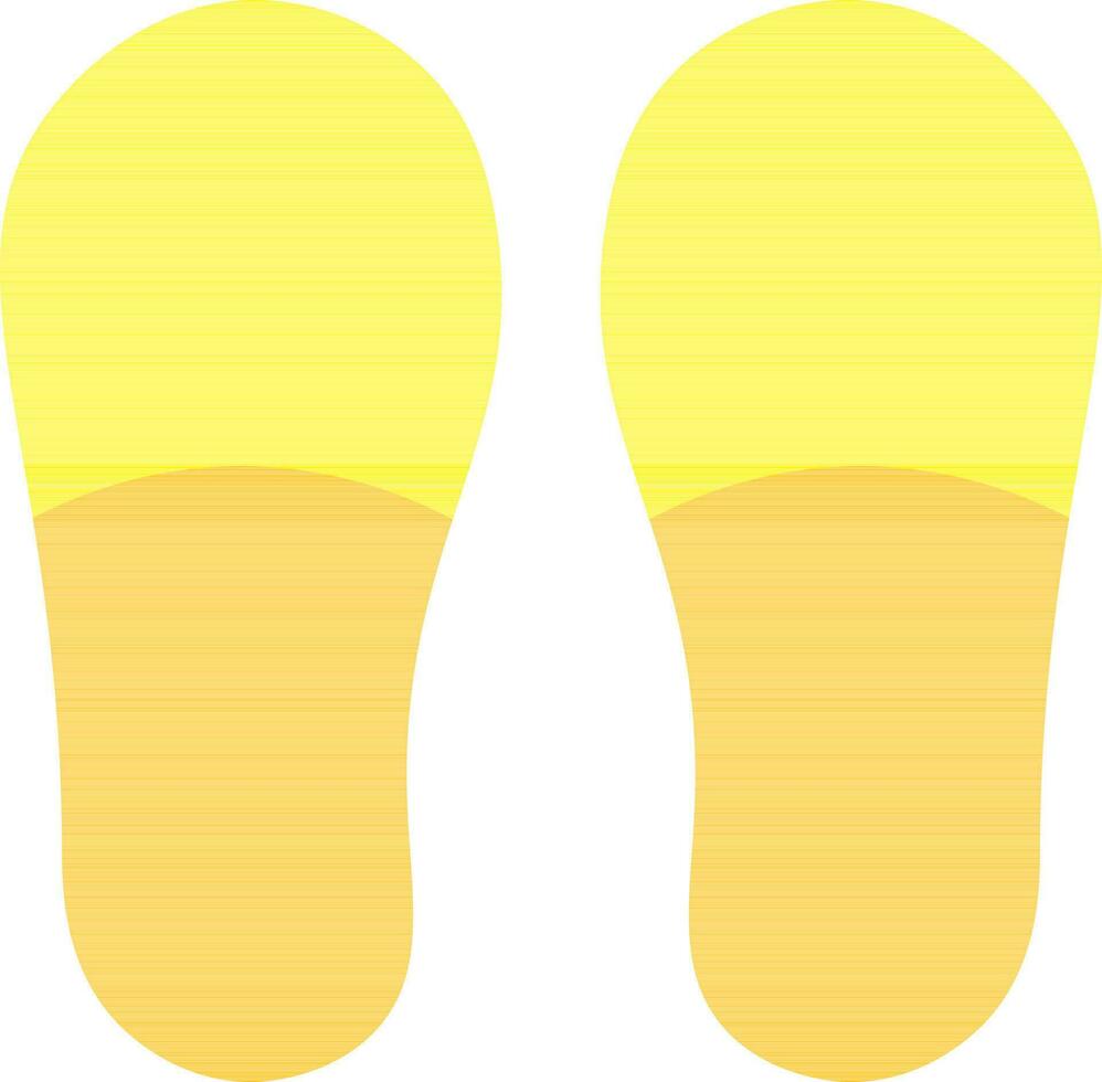 Vector Illustration of Yellow Slippers.