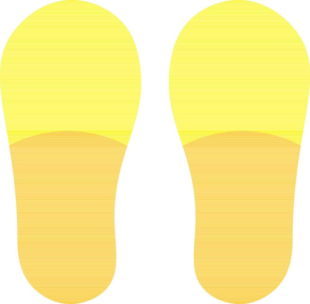 Vector Illustration of Yellow Slippers.