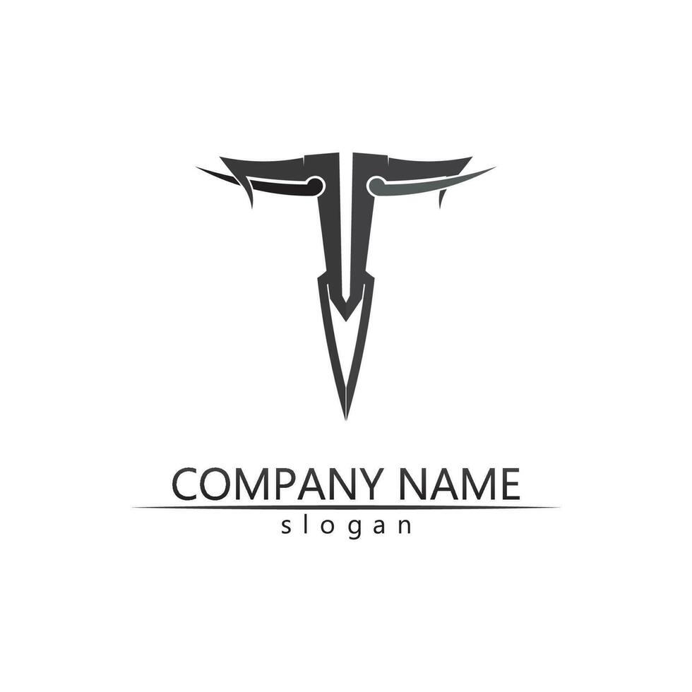 T letter, T logo vector font alphabet design and icon T