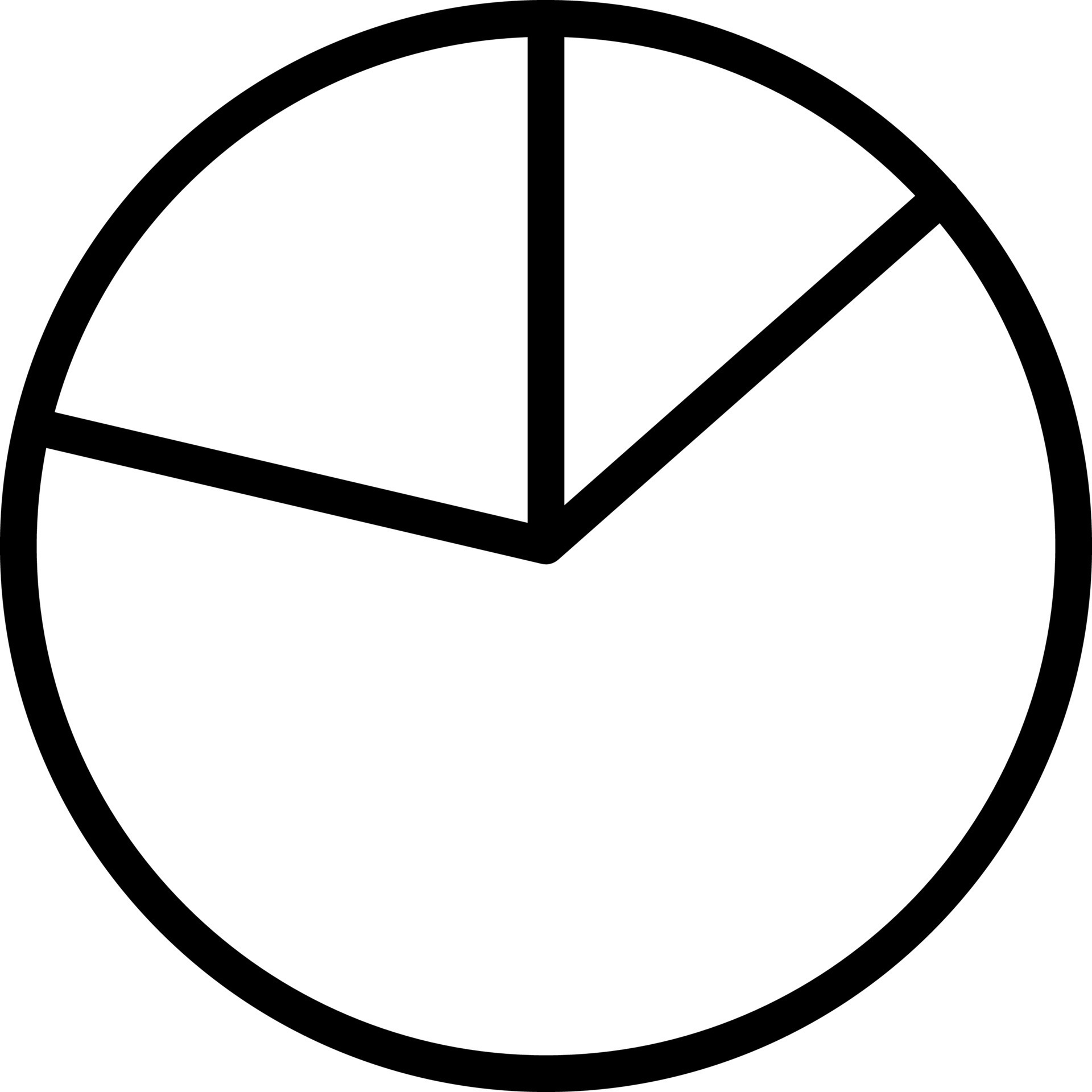 Line art Pie chart with three level icon in flat style. 24374974 Vector