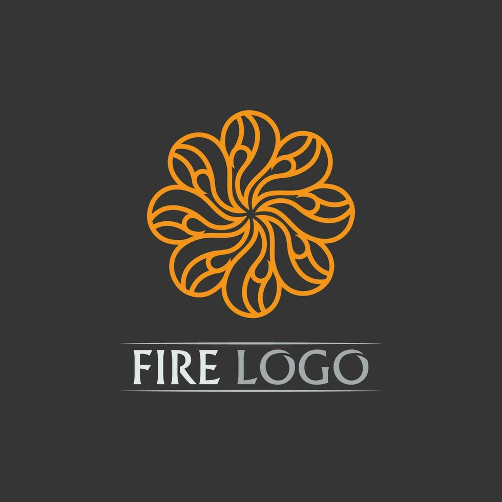 fuego logo e icono, elemento llameante caliente vector llama ilustración diseño energía, cálido, advertencia, signo de cocina, logo, icono, luz, potencia calor