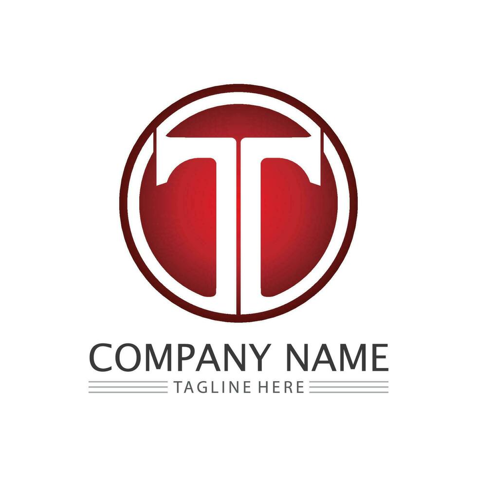 letter T logo image and font T design graphic  vector