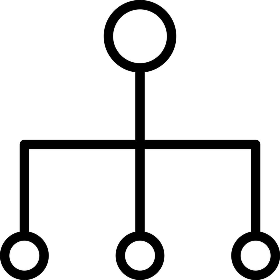 Flat style Hierarchical icon in line art. vector