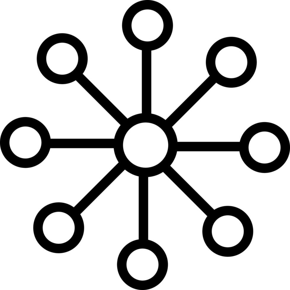 Flat style Connection icon in line art. vector