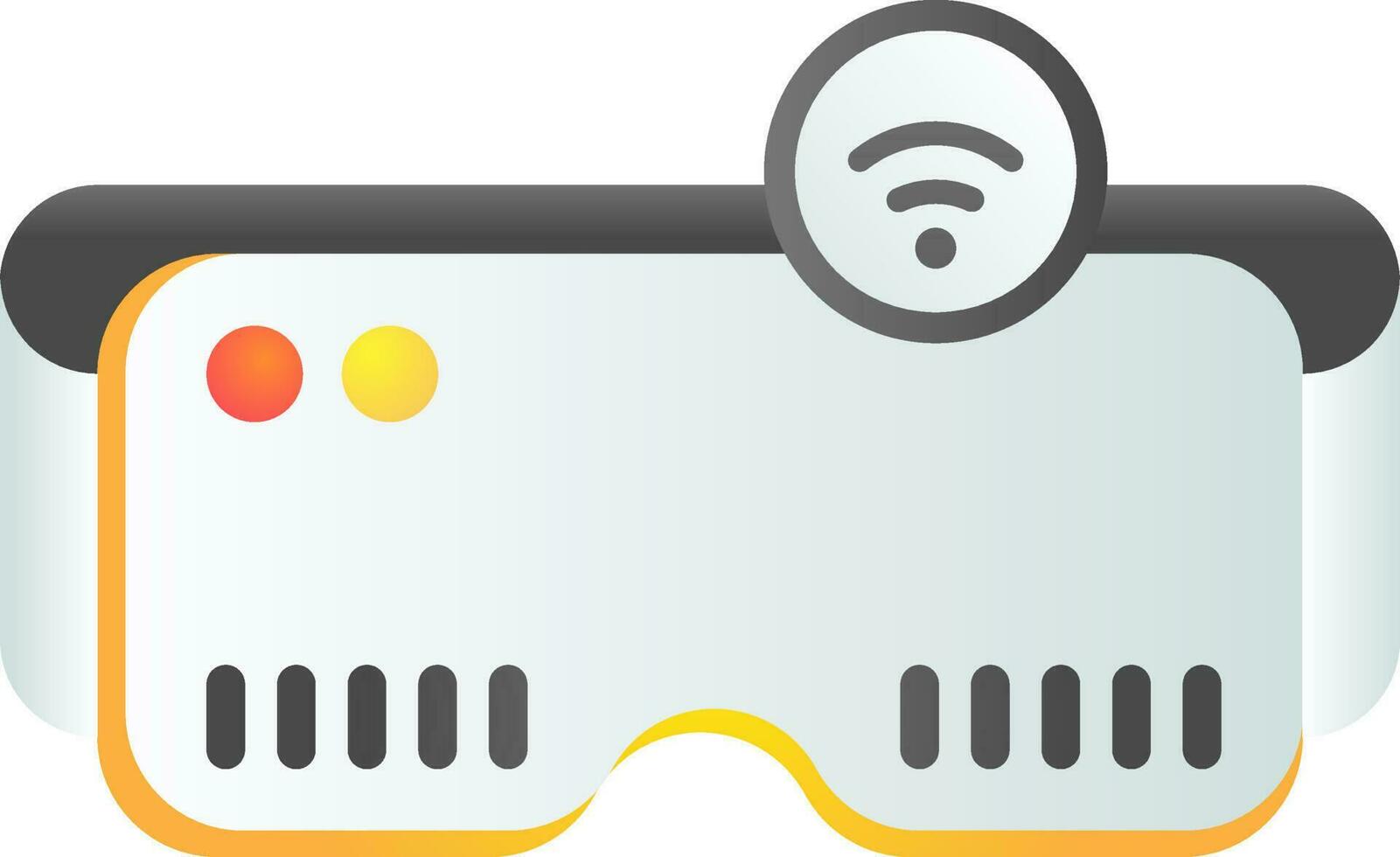 Wifi connected Vr Glass icon in gray color. vector