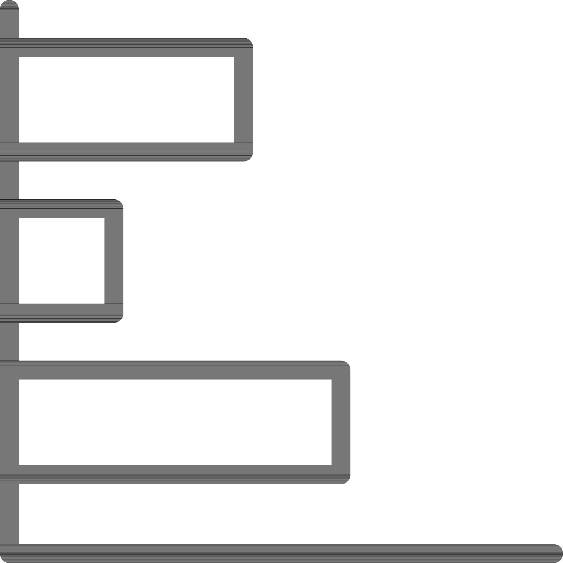 Horizontal bar graph icon in thin line art. 24375067 Vector Art at Vecteezy