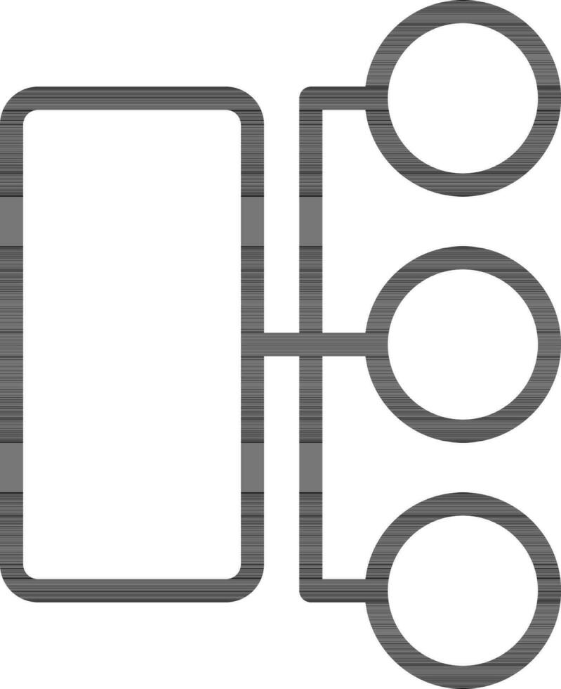 Line art illustration of Hierarchical icon. vector