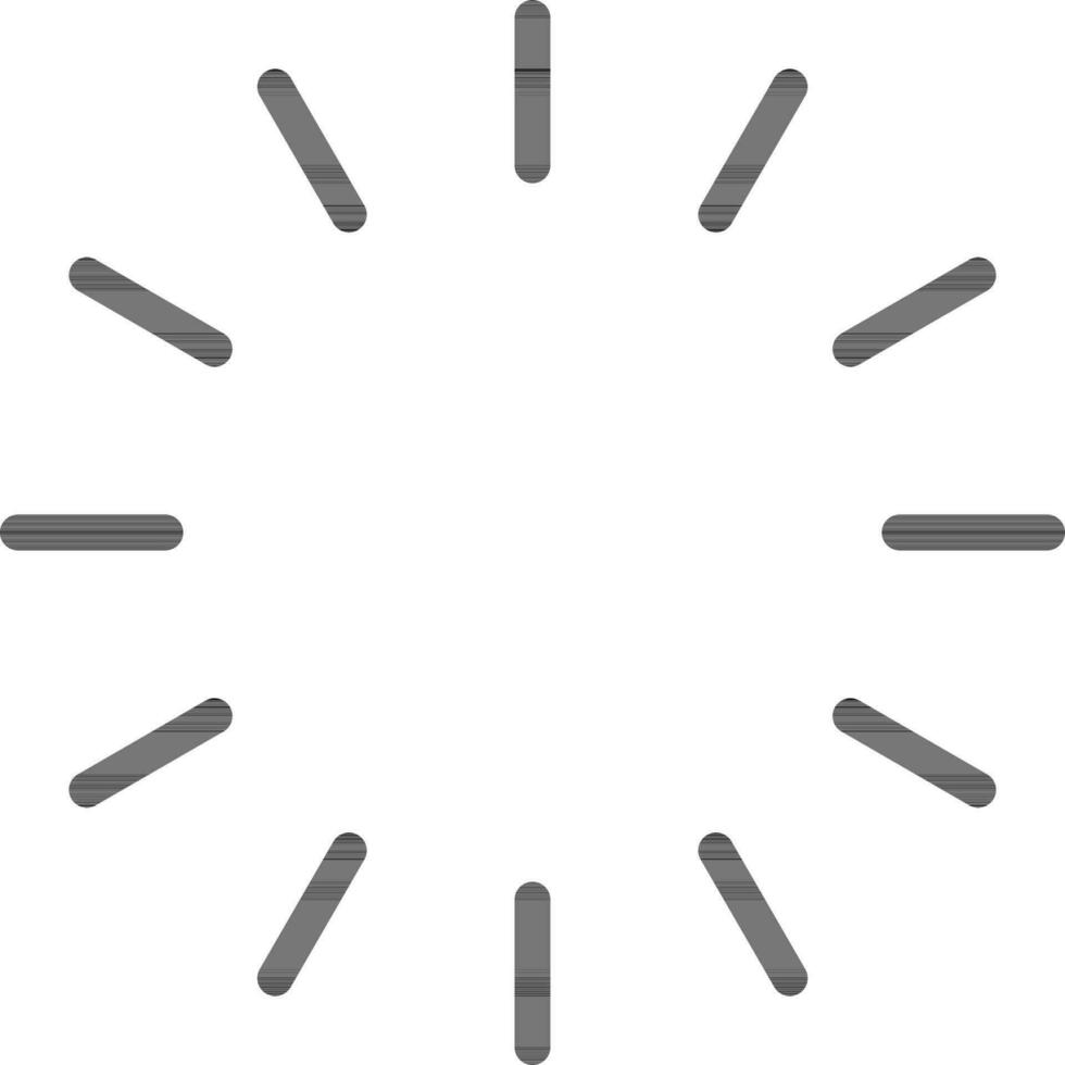 Black line art illustration of Loading icon. vector