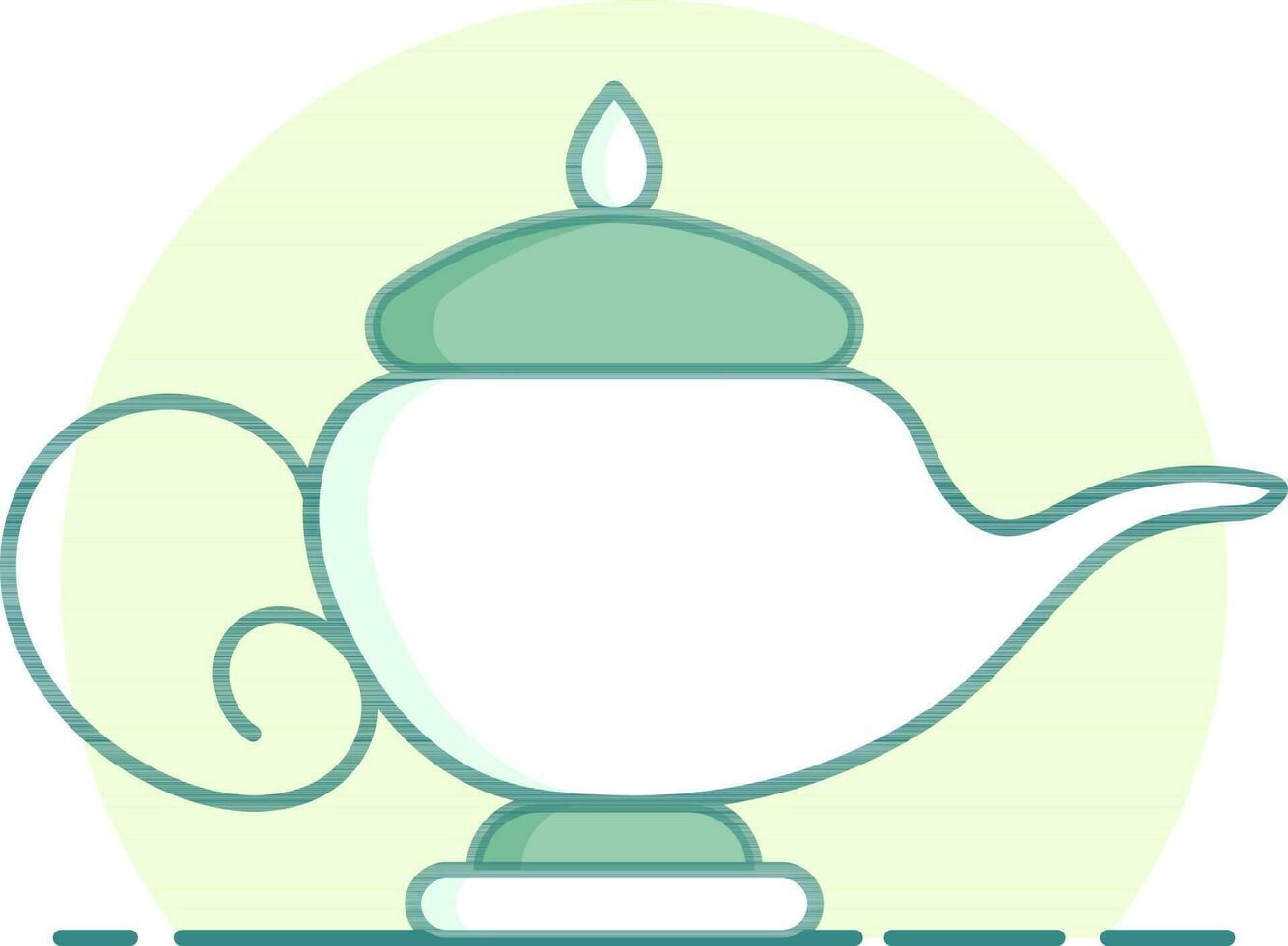 Illustration of Aladdin Lamp icon in flat style. vector