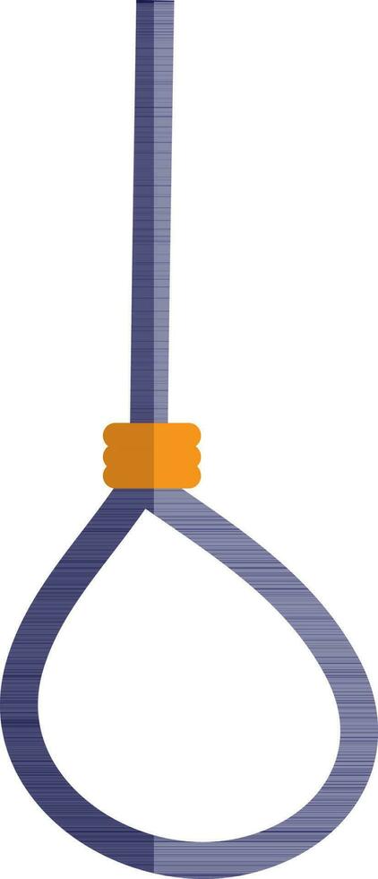 Blue suicide rope on white background. vector