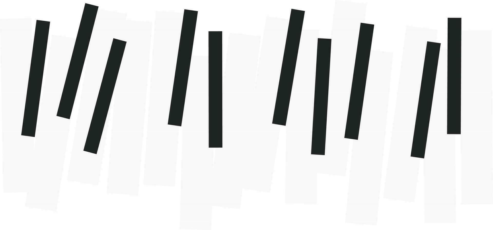 Piano keyboard instrument. vector