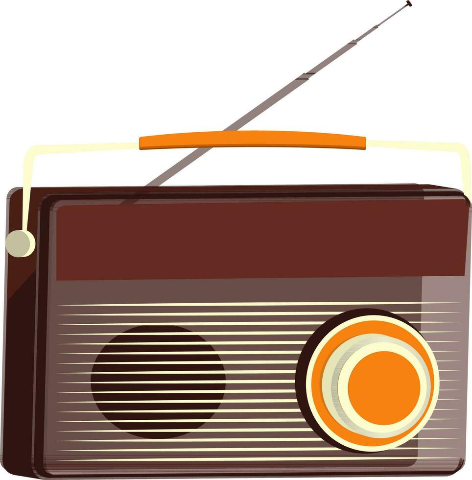 Illustration of vintage radio. vector