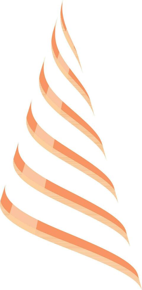 Illustration of creative orange Christmas Tree. vector