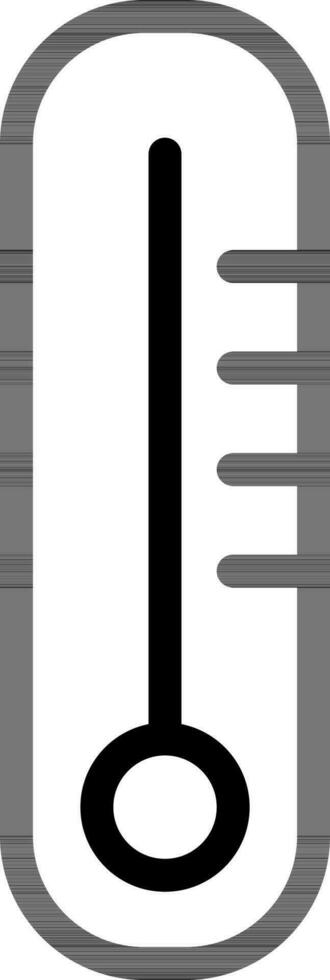 Line art Thermometer icon in flat style. vector
