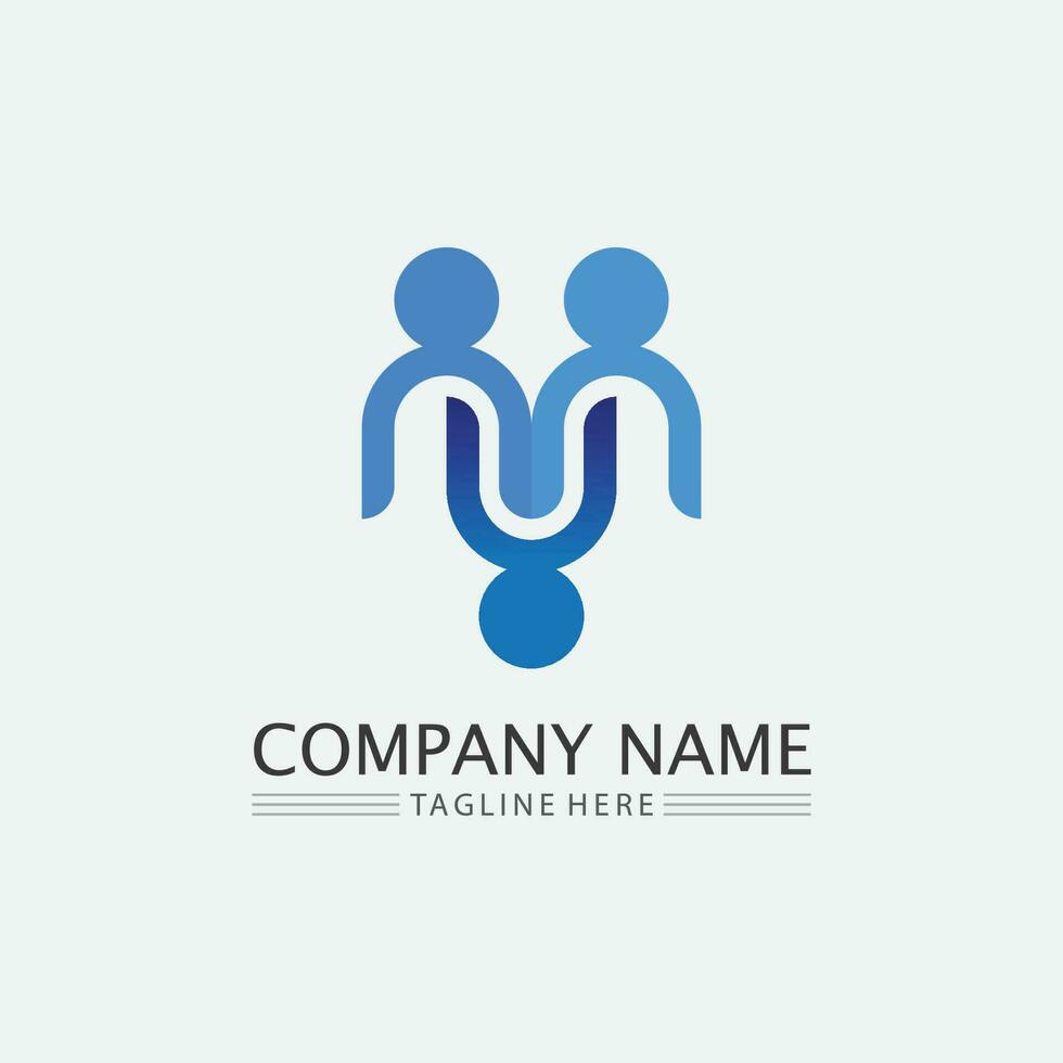 People logo, Team, Succes people work, Group and Community, Group Company and Business logo vector and design Care, Family icon Succes logo