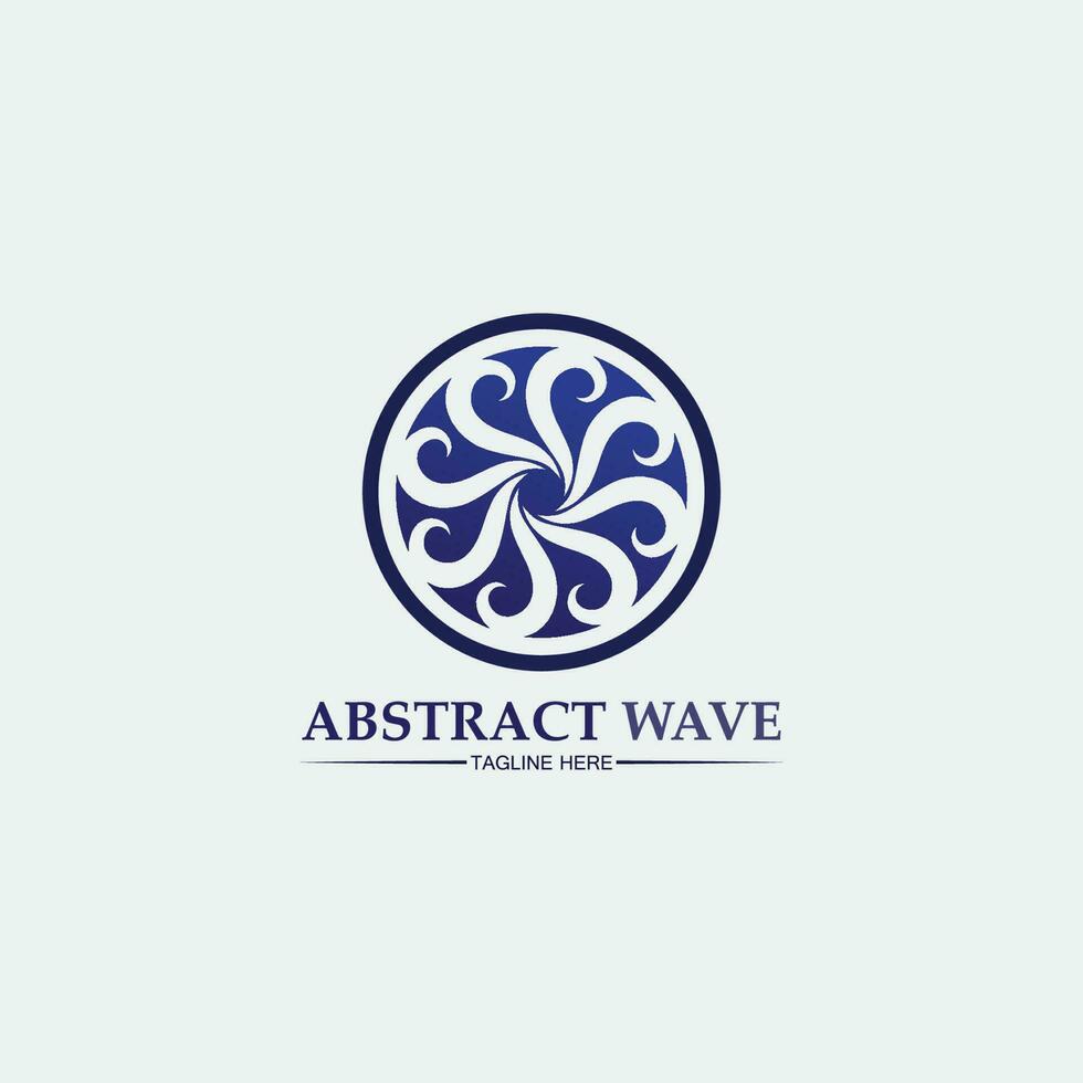 Water wave icon vector