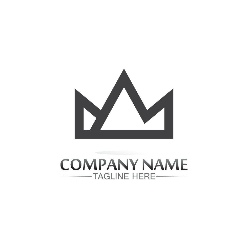 Crown Logo king logo queen logo, princess, Template vector icon illustration design imperial, royal, and  succes logo business