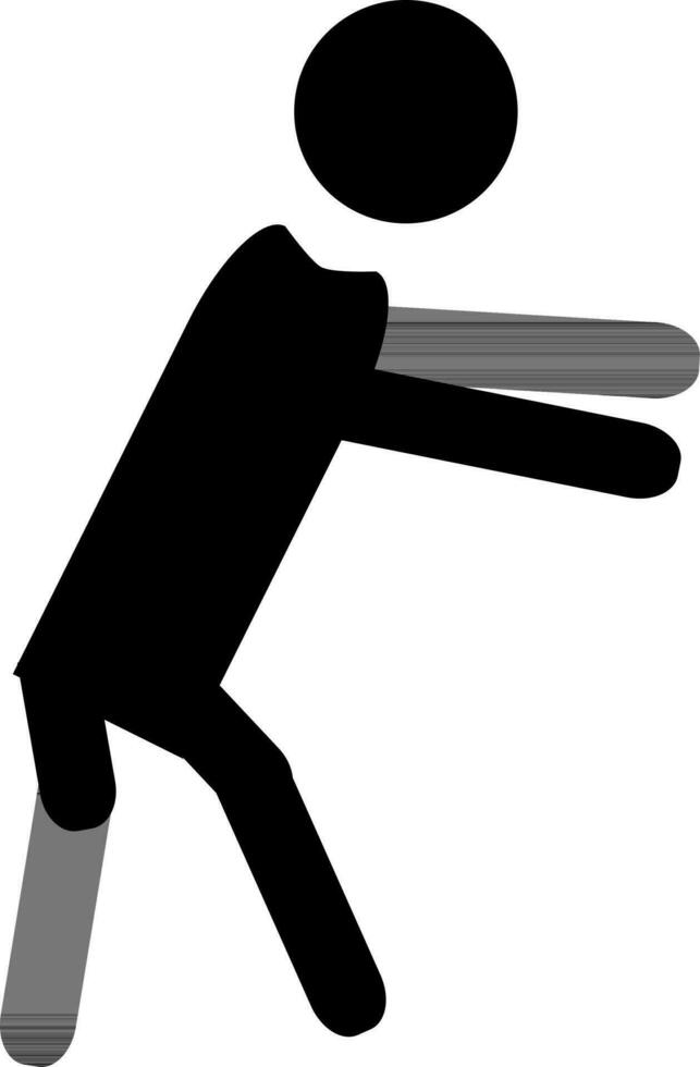 Glyph icon of a man. vector