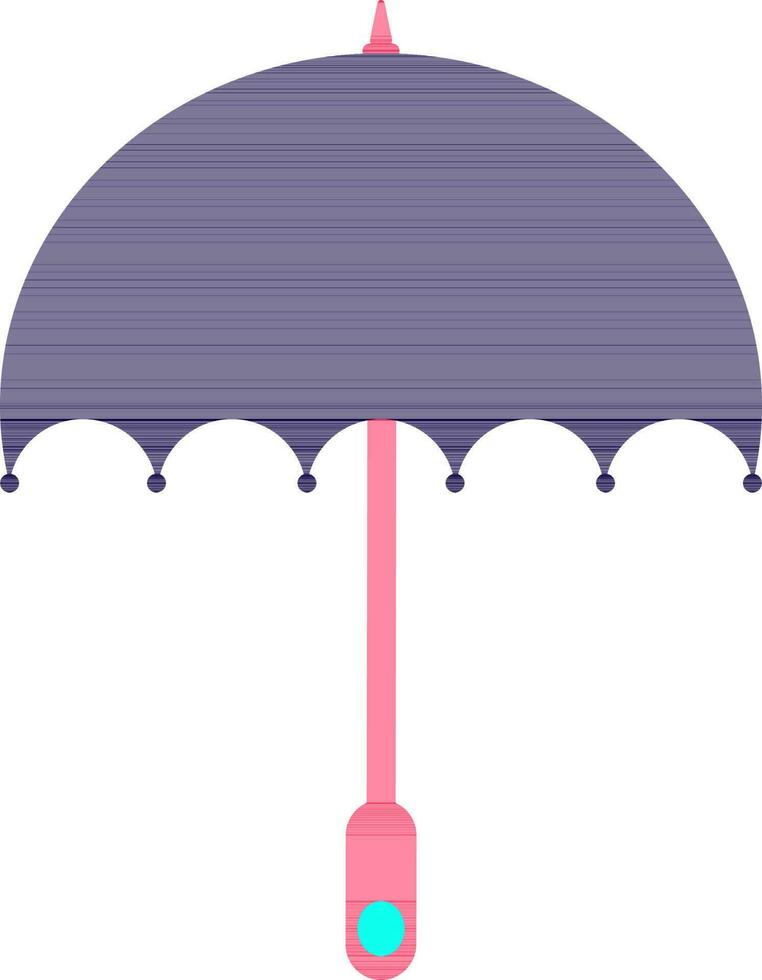 Open umbrella icon with handle in isolated. vector