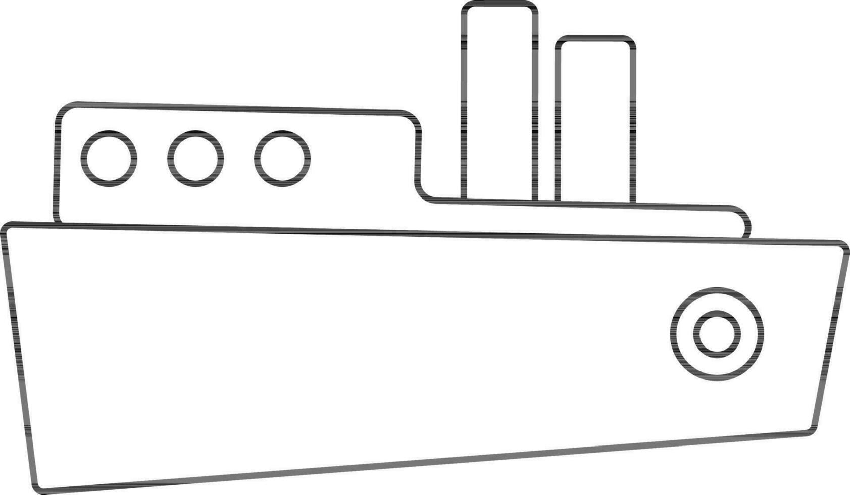 Sea plane icon for transport in stroke style. vector