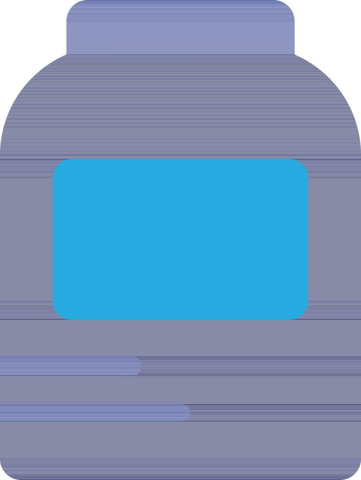 Isolated blue bottle on white background. vector