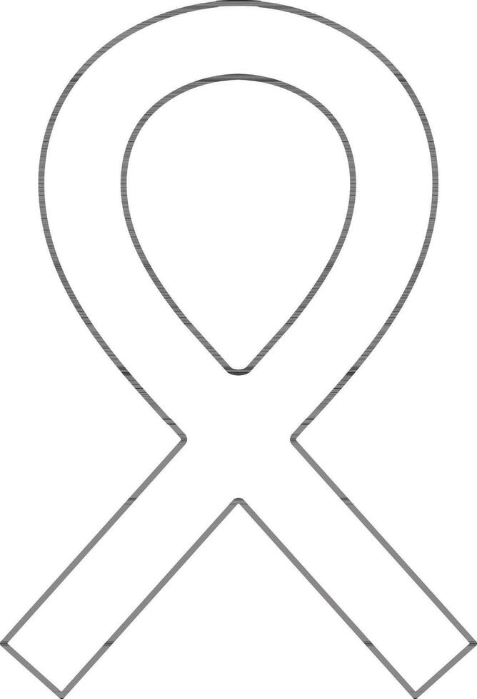 Black line art aids icon on white background. vector