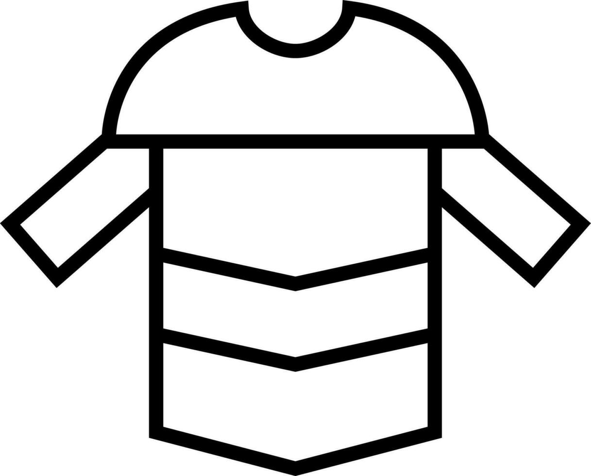 Line art Armor Costume icon in flat style. vector
