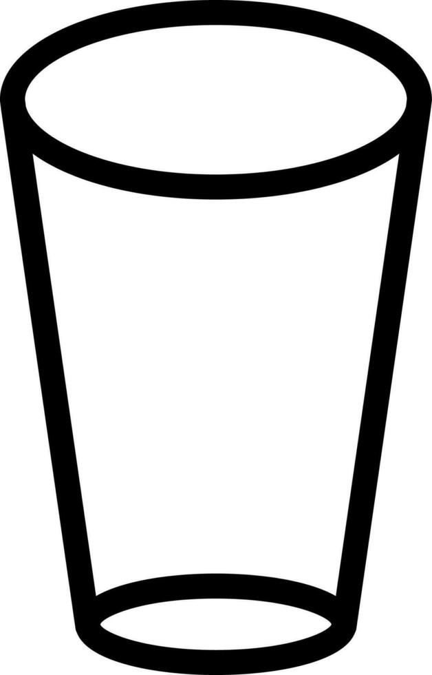 Line art illustration of Drink glass icon. vector