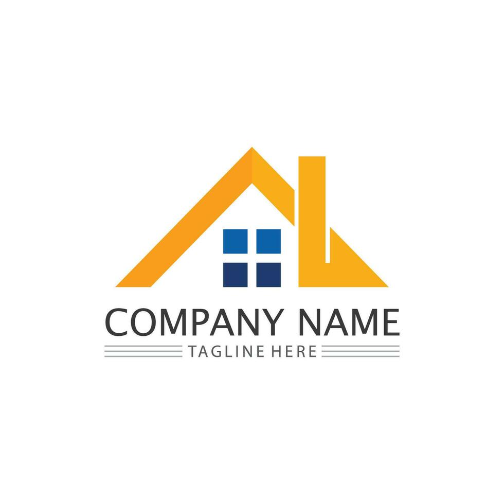 Real estate and home buildings vector logo icons template