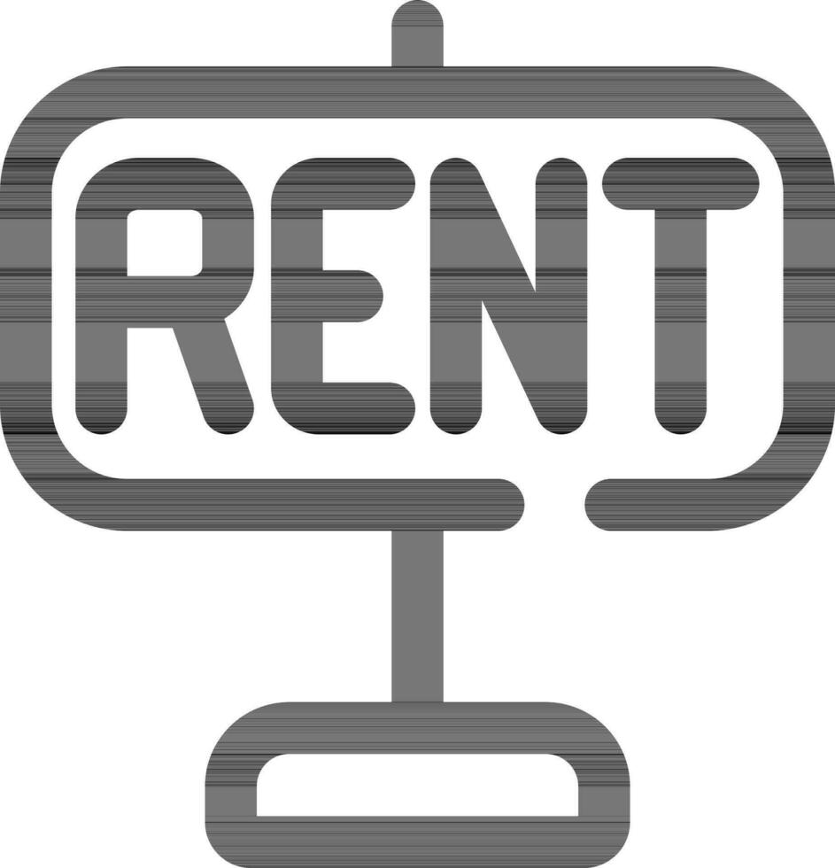 Rent Board icon in black thin line art. vector