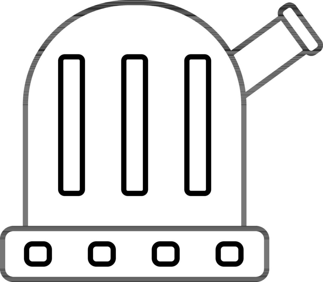 Observatory icon in black outline icon. vector