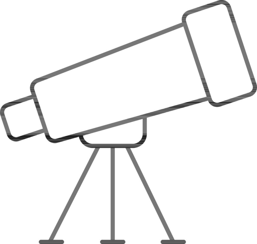 Isolated Microscope icon in line art. vector