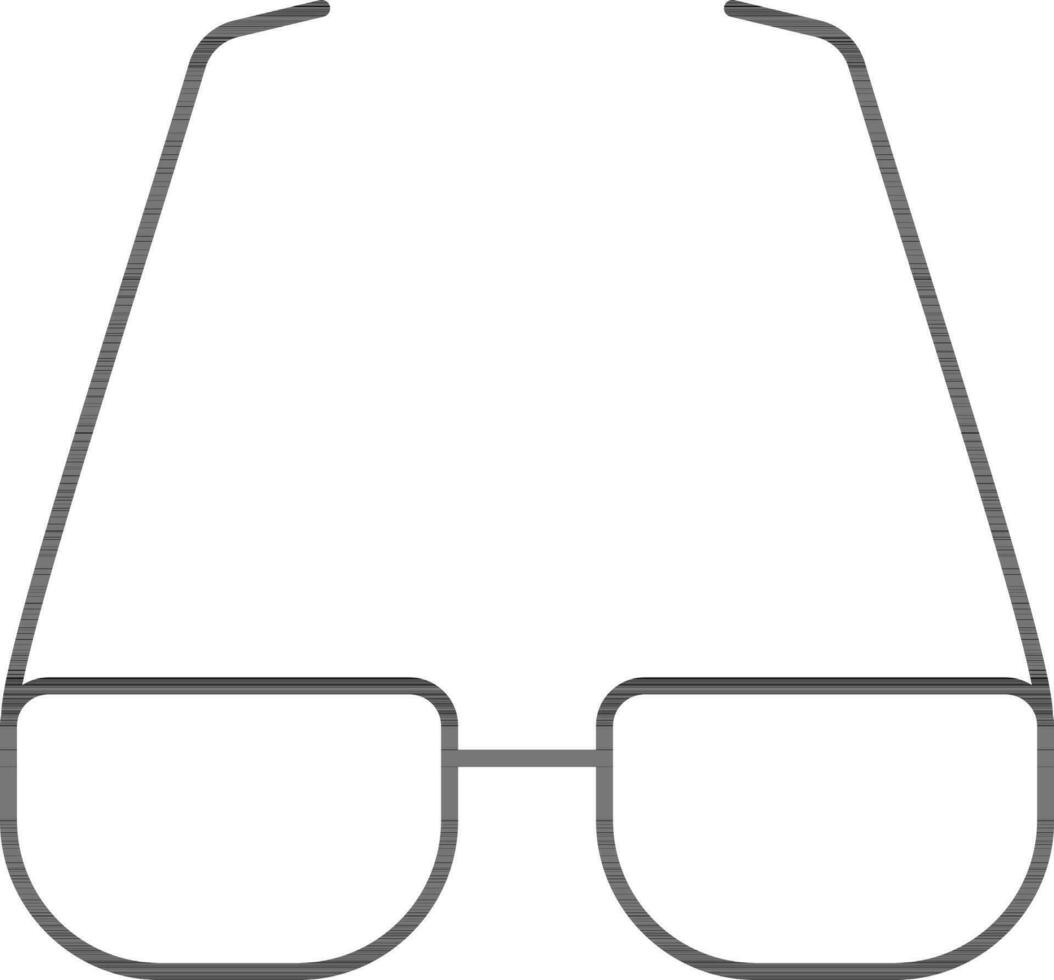 Isolated Eyeglasses icon in black line art. vector