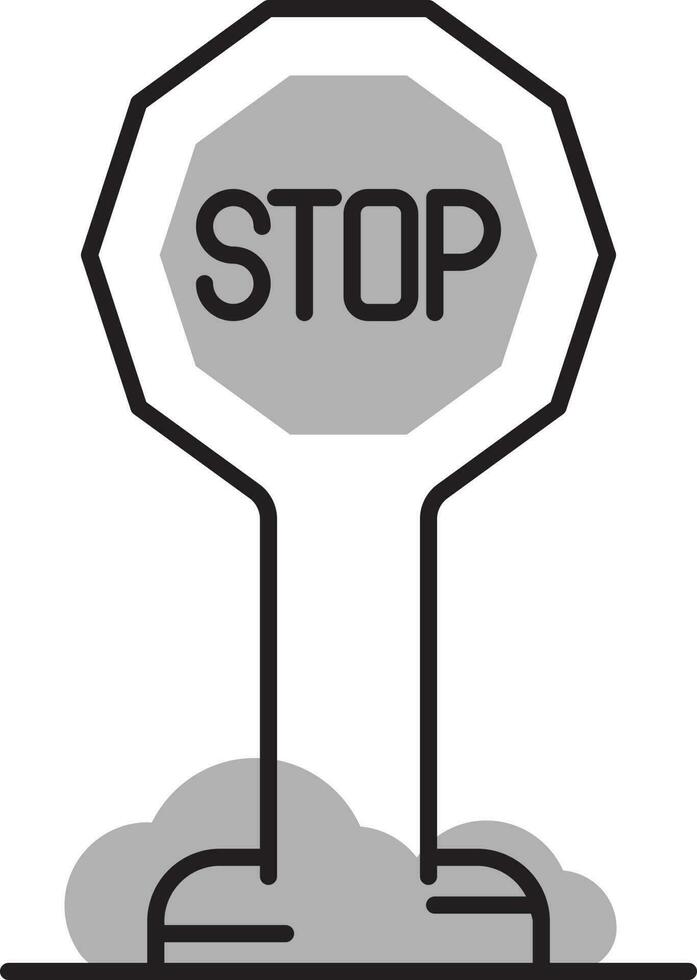 Stop Sign Board With Grass Icon In Flat Style 24375753 Vector Art At stop-sign-board-with-grass-icon-in-flat-style-24375753-vector-art-at