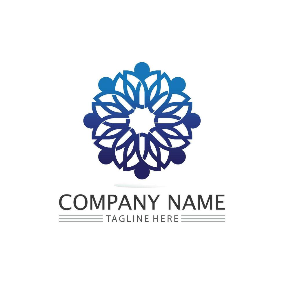 succes logo team work brand and business logo, vector community, unity colorful and friendship , partner teamwork care logo